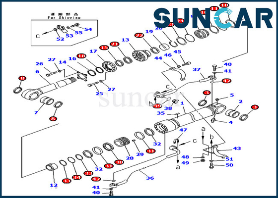 707-99-65210 комплект для ремонта уплотнения заграждения KOMATSU для частей обслуживания замены экскаватора PC400-7 PC400LC-7