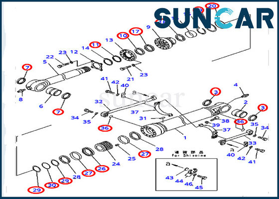 PC400-7 PC400LC-7 KOMATSU 707-99-72290 цилиндр ведра набора уплотнения ремонта 7079972290 экскаваторов гидравлический