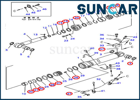 707-99-69710 набор 7079969710 уплотнений для версии KOMATSU цилиндра руки PC400-7 PC400LC-7 PC450-7 международной