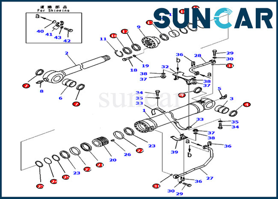 707-99-75910 набор уплотнения ведра для частей обслуживания KOMATSU PC450-8 PC550LC-8 PC400LC-8 гидравлического цилиндра