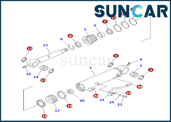 KOMATSU 707-98-29700 7079829700 смещенных наборов уплотнения цилиндра приспосабливает набор запечатывания цилиндра смещения PC58UU-3