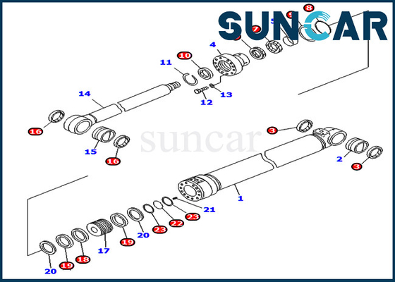 PC400LC-6Z KOMATSU 707-99-37680 7079937680 комплектов для ремонта гидравлического цилиндра набора уплотнения Looper трубы