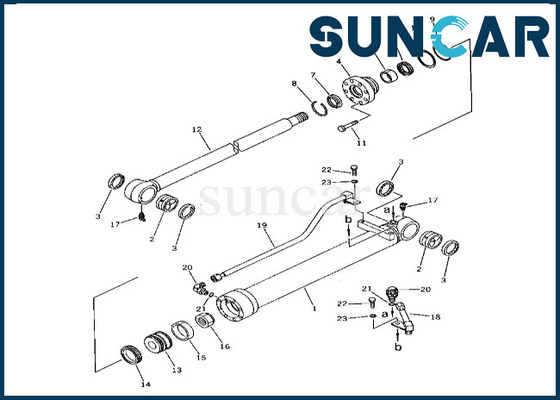 Bucket Cylinder Repair Kit 201-63-02030 2016302030 Bucket Cylinder Sealing Kit Komatsu For PC60-5 PC50UU-1