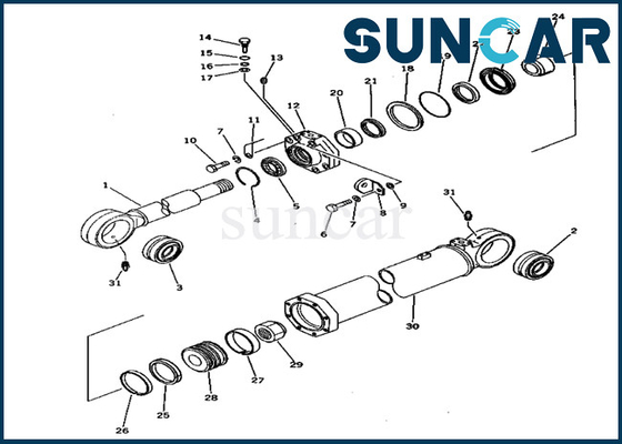 209-63-56101 наборы KOMATSU PC650-1 сопротивления носки комплекта для ремонта уплотнения цилиндра заграждения герметизируя