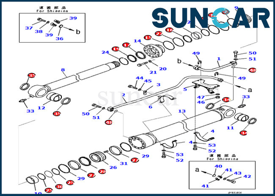 KOMATSU 721-98-02220 7219802220 набор запечатывания ведра экскаватора PC700LC-11 PC700LC-11E0 наборов обслуживания цилиндра