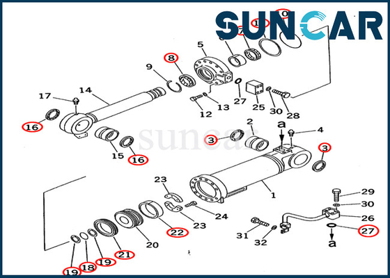 707-98-55500 наборы уплотнения цилиндра KOMATSU PC70-7 PC70-7E набора 7079855500 уплотнения ремонта заграждения